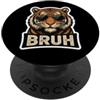 Bruh Tiger With Sunglasses Products Bruh Tiger Con Occhiali Da Sole Teen Ragazzi Bambini Cool Slang Animal PopSockets PopGrip Adesivo