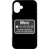 Men One Star Not Recommend Funny Product Custodia per iPhone 16 Plus Uomini Una stella non consiglia donne divertenti scherzo umorismo dicendo bavaglio