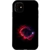Amanti dello spazio - Universo Custodia per iPhone 11 Nebulosa spaziale rossa e nera