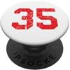 Leggende dello sport Numero rosso in difficoltà 35 PopSockets PopGrip Adesivo