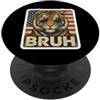Bruh Patriotic USA Flag Tiger Sunglasses Bruh Patriotic USA Flag Tiger Occhiali da sole 4 luglio americano PopSockets PopGrip Adesivo