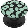 Mint Green Vintage Leopard Print Grip Ho Mint Green Vintage Leopard Print PopSockets PopGrip Adesivo