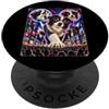 90s Y2K Bootleg Vintage Retro New Years Border Collie Times Square Hip Hop Rap Party Cool Occhiali da sole PopSockets PopGrip Adesivo