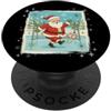 Classic Christmas Vintage Xmas Nostalgic Decorazione retrò a forma di Babbo Natale, per allenatori di calciatori PopSockets PopGrip Adesivo