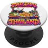 Thailandia Festa Souvenir Pad Thai Cibo di Strada Wok Fumante Souvenir Thailandia PopSockets PopGrip Adesivo