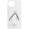 Süße Pinguin Plüsch Kuscheltier Deko Ges Custodia per iPhone 14 Plus One Line - Pinguino reale, pinguino imperatore