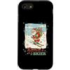 Classic Christmas Vintage Xmas Nostalgic Custodia per iPhone SE (2020) / 7/8 Sci alpino, sciatore, sci, Babbo Natale, consegna, regali retrò