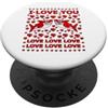 Shark and Love Things For You San Valentino Coppie Divertente Shark Regali Valentine Graphic PopSockets PopGrip Adesivo