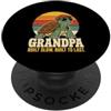 Porch Nap Supply Grandpa Built Slow Built To Last Tortoise Retro Sunset Funny PopSockets PopGrip Adesivo