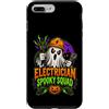 Spooky Tradesman Electrical Humor Custodia per iPhone 7 Plus/8 Plus Elettricista divertente Squadra Spooky Halloween Fantasma Elettrico W