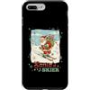 Classic Christmas Vintage Xmas Nostalgic Custodia per iPhone 7 Plus/8 Plus Sci alpino, sciatore, sci, Babbo Natale, consegna, regali retrò
