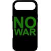 Love Peace Harmony Designs Custodia per iPhone Air NO WAR - Scritta grande in verde con bordo grigio