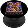 90s Y2K Bootleg Vintage Retro New Years Lion Times Square Hip Hop Rap Party Cool occhiali da sole catena PopSockets PopGrip Adesivo