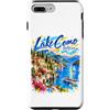 Bahaa's Tee Custodia per iPhone 7 Plus/8 Plus Lago di Como Italia Colorful Lakeside Villa Travel Art