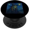 Halloween Witch Gogh Studio Strega della notte stellata in cappello Van Gogh Halloween Art Parodia PopSockets PopGrip Adesivo
