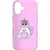Sollomio Custodia per iPhone 17 Gatto lilla in costume da unicorno Halloween