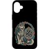 Norse Wolf Folklore Portraits Custodia per iPhone 16 Plus Fenrir Wolf Norse Vegvisir Nordic