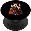 Halloween Barber Shop Spooky Stylist Spettrale Cowboy Fantasma Barbiere Halloween Stilista PopSockets PopGrip Adesivo