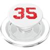Leggende dello sport Numero rosso in difficoltà 35 PopSockets PopGrip per MagSafe