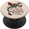 Fantasy Bookish Realm Fantasy Dragon e Frog Reading per gli amanti dei libri PopSockets PopGrip Adesivo