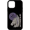 Nordic Horse Knotwork Illustrations Custodia per iPhone 12 mini Odino Sleipnir Horse Valhalla Norse Vegvisir