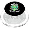 Parrot and Pet Bird Owners Merry Parrotmas - Amazon Parrot divertente uccello vacanza PopSockets PopGrip per MagSafe