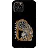 Nordic Wolf Knotwork Illustrations Custodia per iPhone 11 Pro Valhalla Lupo Fenrir Vegvisir Norreno Knotwork Art