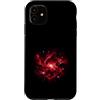 Amanti dello spazio - Universo Custodia per iPhone 11 Nebulosa spaziale rossa e nera