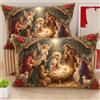 PETTI Artigiani Italiani 2 Federe Natalizie Jesus 50x80 cm | 100% microfibra, stampa digitale, set da 2, Made in Italy