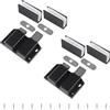 UFURMATE 2 Set Chiusure Magnetiche a Pressione con Apertura a Spinta per Doppie Porte in Vetro, con Morsetto Regolabile e Piastra in Metallo, Adatto per Porte in Vetro da 3-8mm a Cerniera Libera o