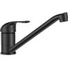 FORIOUS Rubinetto Cucina, Miscelatore Cucina Monocomando Girevole a 360°, Rubinetto Cucina in Acciaio Inox con Flessibili Acqua Calda e Fredda da 60 cm, Nero Opaco