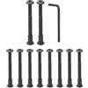 QUARKZMAN 10 Set Bulloni a Testa Esagonale M8x100mm con Dado M8x18mm Nero | Bulloni Testa Cilindrica e Chiave Esagonale Bulloni e Viti per Connettori Mobili per Cintura a Scomparsa Nero