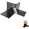 GeZu Impex Staffa da Pavimento per Pergola 71x71mm | Verniciata a Polvere Nera Kit Pergola in Legno Piastre da Pavimento Fissaggio a Terra Staffa Supporto Palo