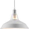 DC VOLTAGE Easyfit, paralume in metallo bianco, 30 cm, per plafoniere da cucina, industriale, per interni, da appendere, con anello riduttore