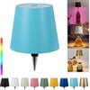 TiGilt Paralume senza fili per bottiglia - LED ricaricabile a 3 colori dimmerabile continuamente - Kit lampada da tavolo per esterni - Lampada da bar - Lampada da bottiglia di vino (1 pezzo-azzurro)