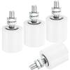 QUARKZMAN 4Pz Rullo Guida in Nylon per Cancello Scorrevole da 1,7 Bianco | con Gruppo di Supporto, Guidatore Universale per Cancello Scorrevole con Cuscinetti a Sfera Sigillati per Porta Scorrevole