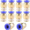 ANGEEK set da 10 pezzi, 8 mm - 1/4 PT filettatura maschio raccordi pneumatici a, adatti per il collegamento rapido di tubi flessibili, accessori compressori d'aria
