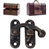 Buachois 30 pezzi Antico Hasp,Stile Antico Ferro Legno Scatola Fibbia di Blocco Cassetta Degli Attrezzi Hardware Serratura Fibbia Fibbia per Piccoli Oggetti Scatola di Gioielli Cassetta (#2)