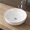 Waschbecken24 Lavabo in ceramica di design, lavabo per le mani, per il bagno degli ospiti, (40x40x13cm, Bianco / A578)