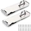 Zydiwo 2 Pezzi Lucchetto Hasp Lock Porta Serratura del Portone Acciaio Inossidabile con Viti di Montaggio per Armadi Delle Porte (5 Pollici)