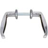 TLDSHOP® - Maniglia per porte metalliche o in ferro - spessore porta - colore CROMATA - Spessore porta: (35÷50 (mm))
