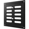 Nordborn Griglia di Ventilazione in Metallo Regolabile per Ventilazione, Griglia di Ventilazione e Ventilazione (Nero, 15 x 15 cm)