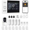 PGST kit sistema di allarme antifurto casa wireless domestico WiFi/4G SIM, APP Tuya Smartlife, RFID, sirena, sensori porta finestra, rilevatore di movimento,Telecamera di Sorveglianza