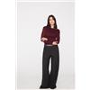Tezenis Maglia Manica Lunga Barchetta Lana Merino Lamè E Viscosa Donna Rosso