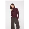 Tezenis Maglia Leggerissima Collo Alto Con Lana Merino Donna Rosso