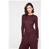 Tezenis Body Girocollo Viscosa E Lana Merino Donna Rosso