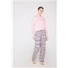 Tezenis Pantaloni Lunghi In Flanella Stampata Donna Grigio