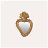 KeyHome Store Specchio Piccolo con Fiamma Oro H.22X14 cm