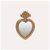 KeyHome Store Specchio Piccolo con Fiamma Oro 26x16,5 cm