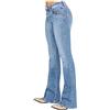 Leaomuny Jeans Donna a Zampa Vita Bassa Pantaloni Taglie Forti Ladies Skinny Lunga Trousers Palazzo Curvy Eleganti Comodi in Denim con Tasca Obliqua Aderenti alla Moda Streetwear